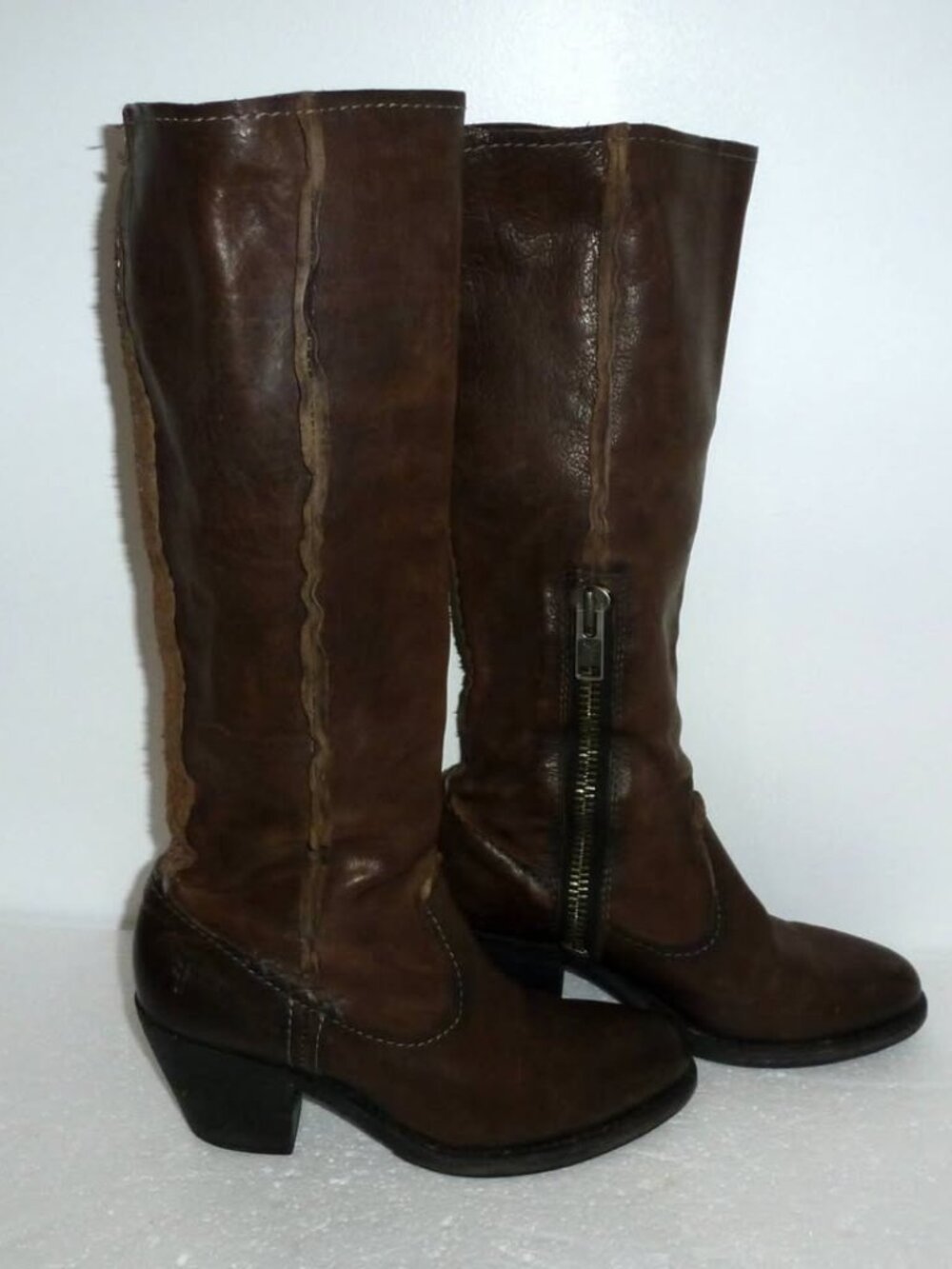 Frye Brown Leather Knee Boots - Women SZ 7 B
